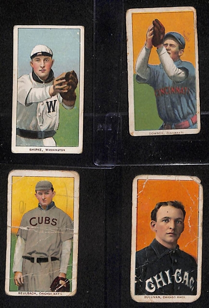  Lot of (9) 1909-11 T206 Tobacco Cards (Sweet Caporal & Piedmont backs) w. Shipke, Washington