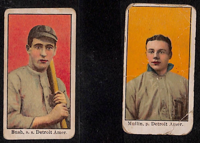 Lot of (5) 1909 E90-1 American Caramel Cards of Detroit Players w. Sam Crawford