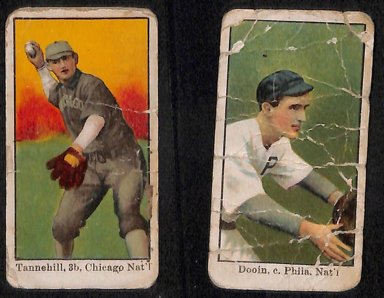 Lot of (3) 1909 E90-1 American Caramel Cards w. Frank Chance & 1909 E95 Phila Caramel Nick Maddox - All National League Player Cards