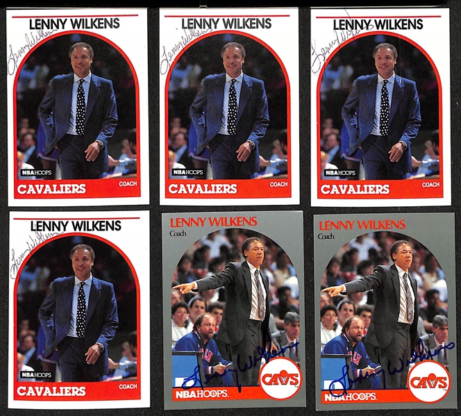 Lot of (80+) Signed Basketball Coach Cards inc. (3) Pat Riley, (4) Larry Brown, (6) Lenny Wilkens, + (JSA Auction Letter)