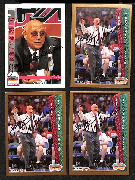 Lot of (80+) Signed Basketball Coach Cards inc. (3) Pat Riley, (4) Larry Brown, (6) Lenny Wilkens, + (JSA Auction Letter)