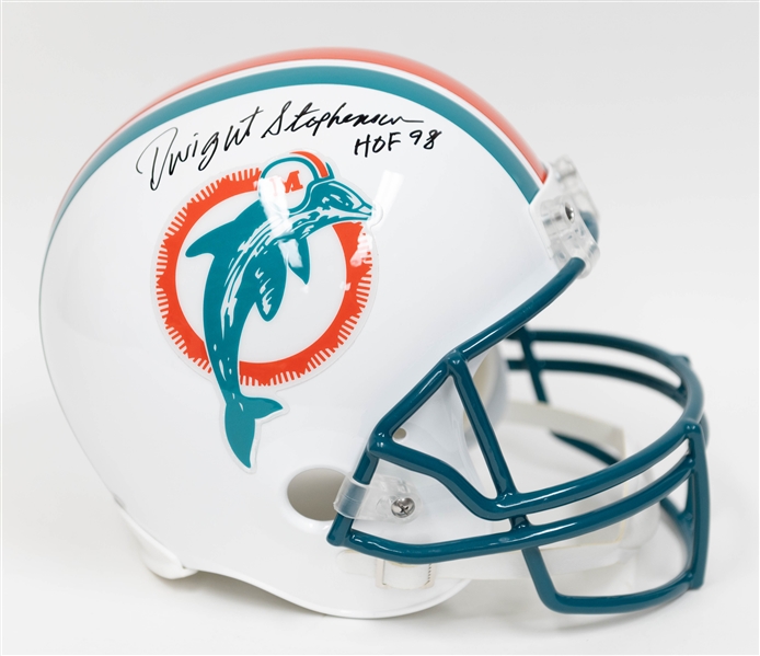 Dwight Stephenson (HOF) Signed Full-Size Miami Dolphins Helmet  (JSA Auction Letter)