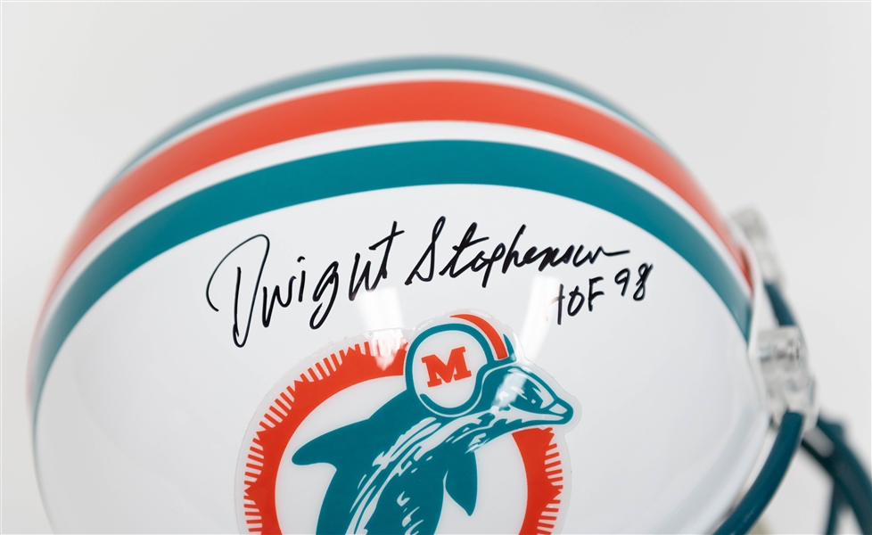 Dwight Stephenson (HOF) Signed Full-Size Miami Dolphins Helmet  (JSA Auction Letter)