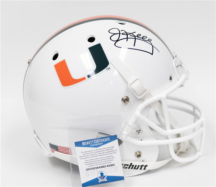 Jim Kelly (HOF) Signed Schutt Full-Size Miami Hurricanes Helmet  (Beckett BAS Certification)