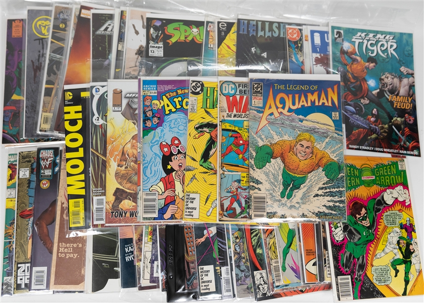 Lot of (65+) Comic Books w. Aquaman, DC Comics Wanted, Hawkman, Archie