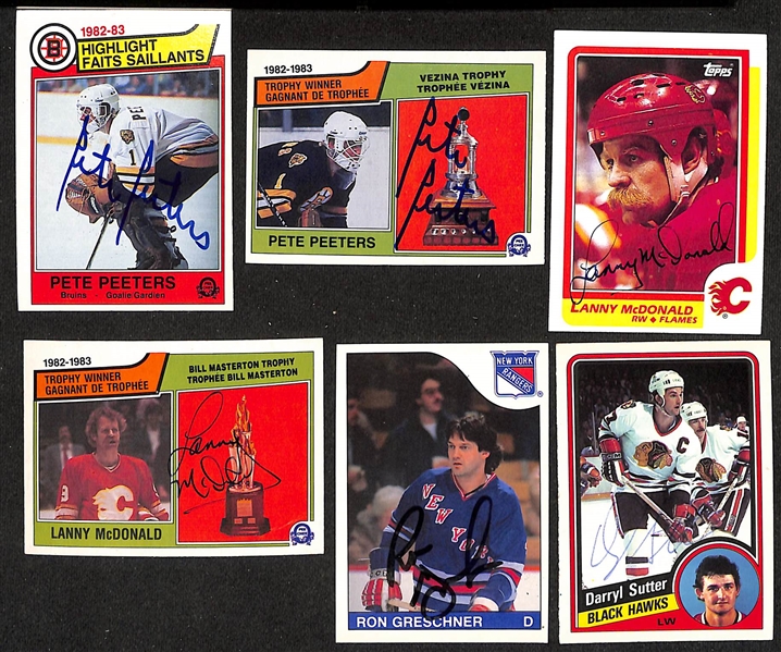  Lot of (350+) Signed Hockey Cards inc. (3) Doug Gilmour, (2) Steve Yzerman, (3) Scott Stevens, (2) Paul Coffey, Bill Ranford, Steve Larmer, + (JSA Auction Letter)