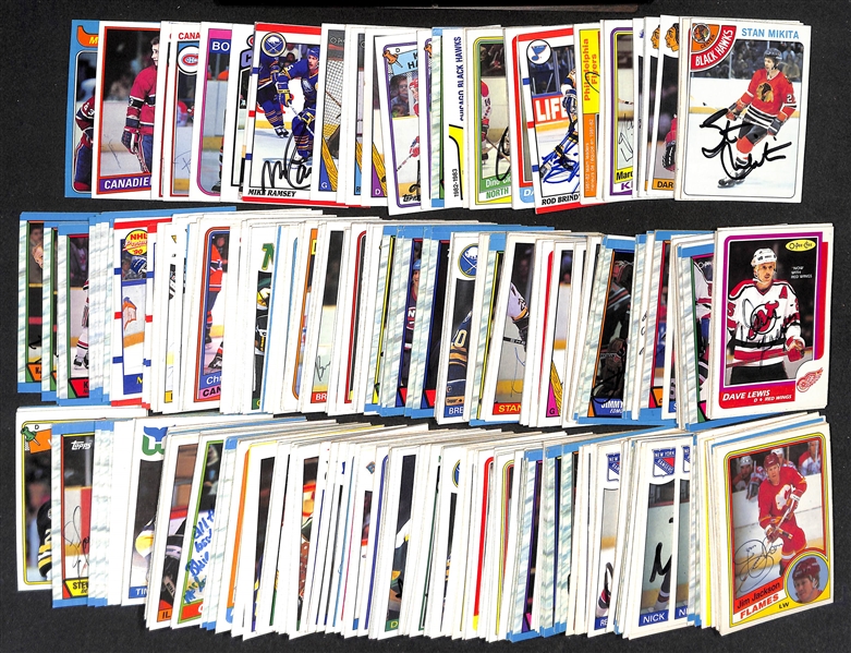 Lot of (350+) Signed Hockey Cards inc. Stan Mikita, (7) Darryl Sutter, (7) Marcel Dionne, Bill Barber, (4) Rob Brind'Amour, + (JSA Auction Letter)