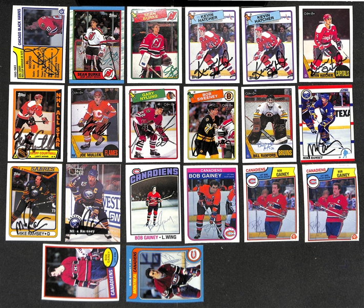 Lot of (350+) Signed Hockey Cards inc. Stan Mikita, (7) Darryl Sutter, (7) Marcel Dionne, Bill Barber, (4) Rob Brind'Amour, + (JSA Auction Letter)