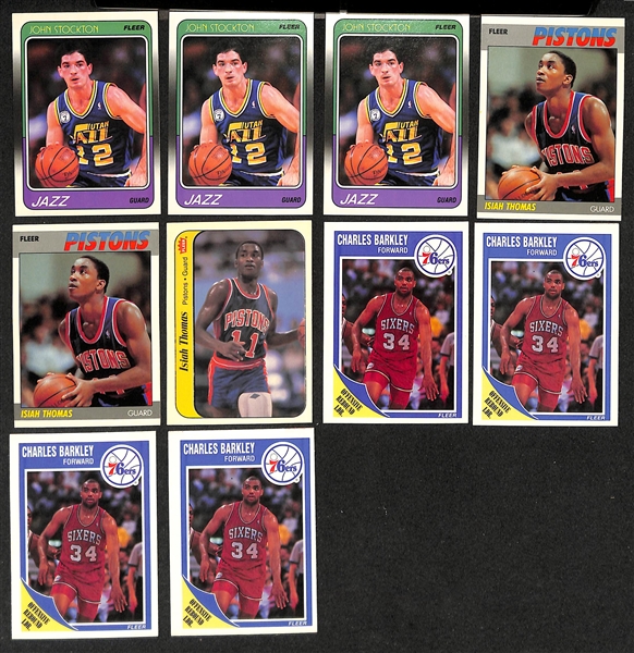 Lot of (250+) 1980s Basketball Cards inc. (2) Larry Bird, Magic Johnson, (3) Julius Erving, Kareem Abdul-Jabbar, + 