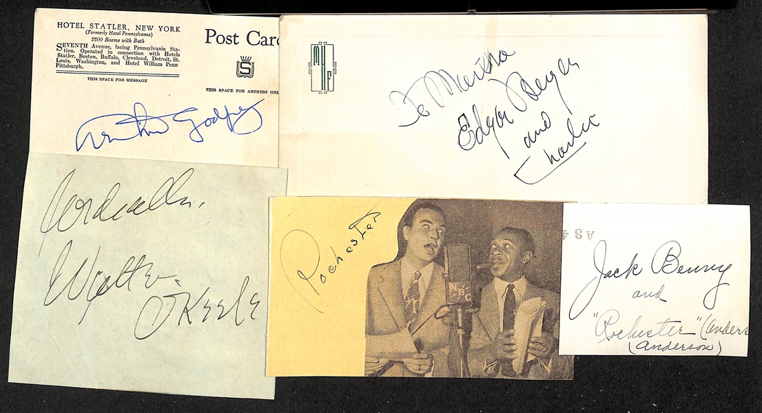 Lot of (10) Cardboard Cut Autographs of Radio Personalities & Shows w. Arthur Godfrey (JSA Auction Letter)