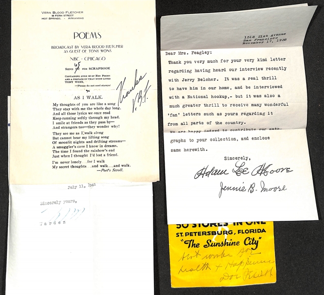 Lot of (15) Cardboard Cut Autographs of Officials (Government & Professional) w.  Teddy Roosevelt III - (JSA Auction Letter)