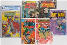 Lot of (6) Batman Comics w. CGC 5.0 1961 Detective Comics 288