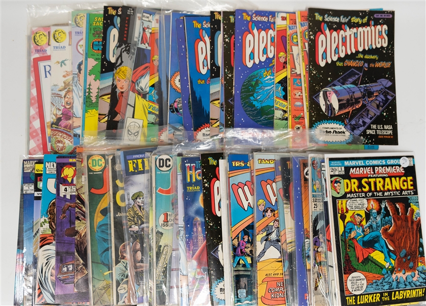 Lot of (60+) Comics feat. Marvel Premiere 5, Radio Shack, The Honeymooners Comic Book, More