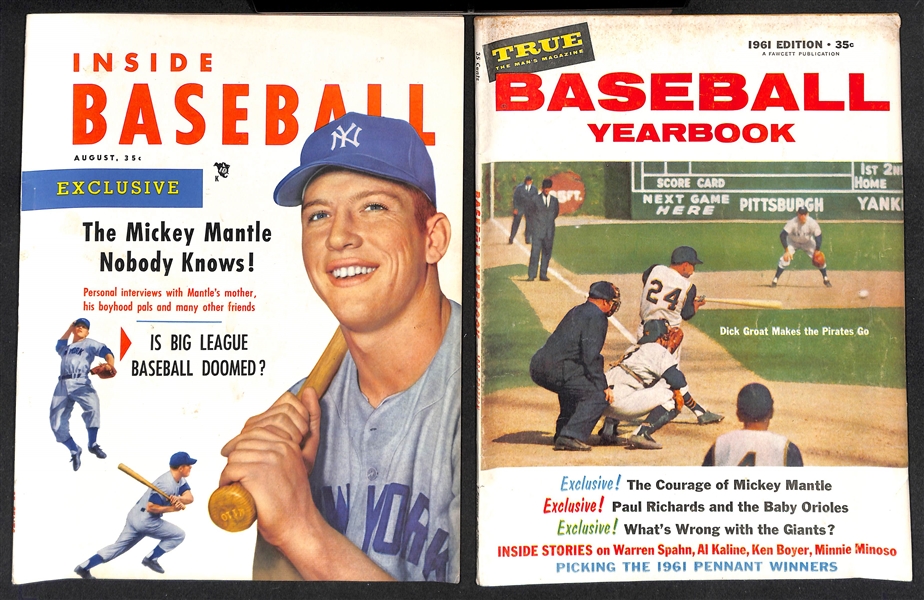 Lot of (11) Baseball Magazines from 1938-1962 w. Mantle on Cover of 3