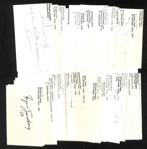 Lot of (40+) Signed Baltimore Orioles Index Cards inc. (2) Eddie Murray, Jim Palmer, Earl Weaver, Paul Blair, Boog Powell, Fred Valentine, Jim Pyburn, Jerry Adair, + (JSA Auction Letter)