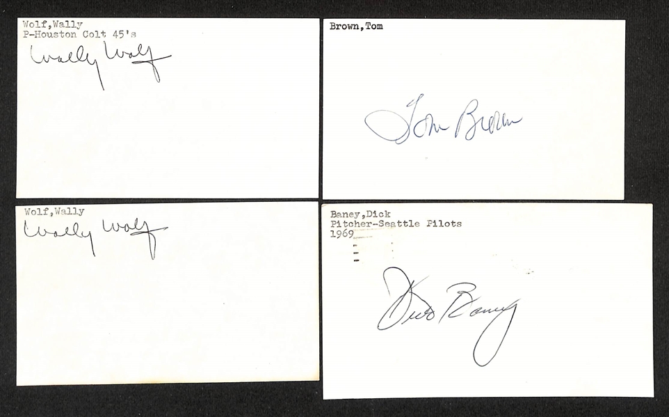 Lot of (500+) Signed Baseball Index Cards inc. Dave Bancroft, Jeff Bagwell, Paul Moliter, George Kelly, Lloyd Waner, + (JSA Auction Letter)