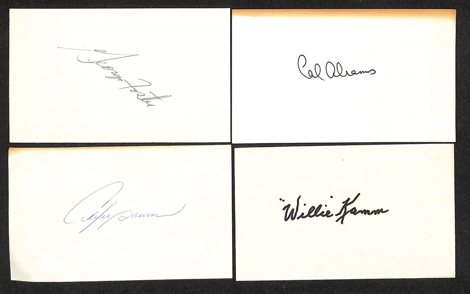 Lot of (300+) Signed Baseball Index Cards inc. Randy Johnson, Harold Baines, Johnnie Priest, Frank Howard, George Foster, Cal Abrams, + (JSA Auction Letter)