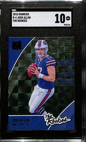 2018 Donruss The Rookies Josh Allen Rookie Card Graded SGC 10