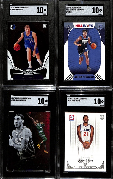 Basketball  SGC 10 Rookie Lot - Luka Doncic, Anthony Edwards, Jason Tatum, & Joel Embiid