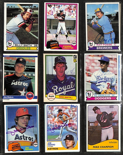 Lot of over (680+) Signed Baseball Cards Including (6) Robin Yount, Lopes, Bowa, Mota, and Griffey Sr. Also Includes Many More Autos (JSA Auction Letter)