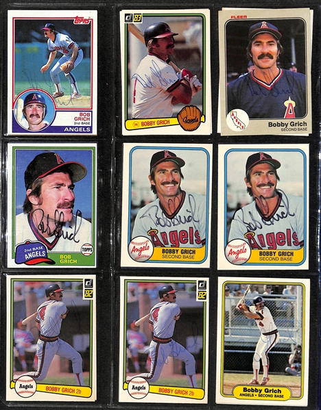 Lot of over (680+) Signed Baseball Cards Including (6) Robin Yount, Lopes, Bowa, Mota, and Griffey Sr. Also Includes Many More Autos (JSA Auction Letter)