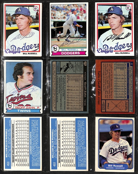 Lot of over (680+) Signed Baseball Cards Including (6) Robin Yount, Lopes, Bowa, Mota, and Griffey Sr. Also Includes Many More Autos (JSA Auction Letter)