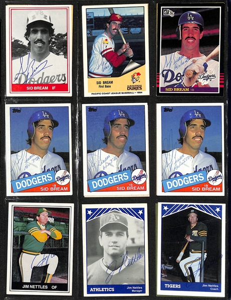 Lot of over (680+) Signed Baseball Cards Including (6) Robin Yount, Lopes, Bowa, Mota, and Griffey Sr. Also Includes Many More Autos (JSA Auction Letter)