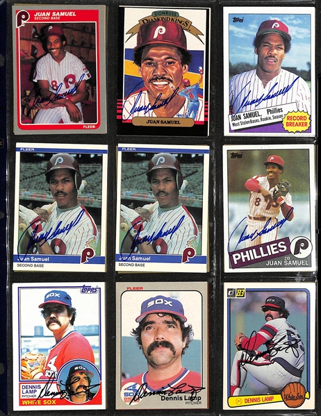 Lot of over (680+) Signed Baseball Cards Including (6) Robin Yount, Lopes, Bowa, Mota, and Griffey Sr. Also Includes Many More Autos (JSA Auction Letter)