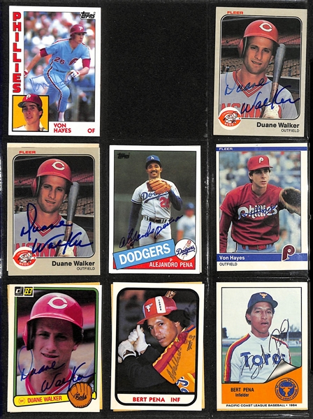 Lot of over (500) Signed Baseball Cards Including (2) Tom Lasorda, (3) Jim Frey, Carl Scheib, Jerry Coleman and Many More. (JSA Auction Letter)