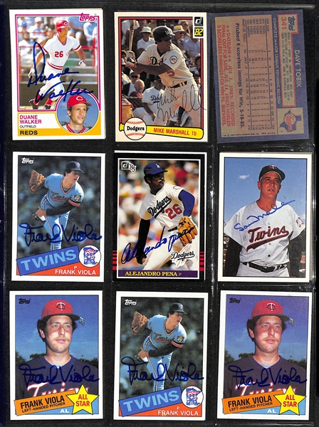 Lot of over (500) Signed Baseball Cards Including (2) Tom Lasorda, (3) Jim Frey, Carl Scheib, Jerry Coleman and Many More. (JSA Auction Letter)