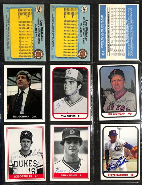 Lot of over (300+) Signed Baseball Cards Including (4) Dave Righetti, (3) Lou Whitaker, Smokey Burgess, (3) Tony Perez, (2) Dave Concepcion and Many More. (JSA Auction Letter)