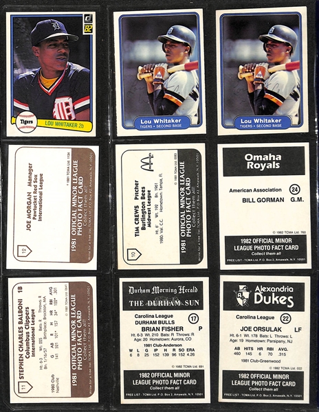 Lot of over (300+) Signed Baseball Cards Including (4) Dave Righetti, (3) Lou Whitaker, Smokey Burgess, (3) Tony Perez, (2) Dave Concepcion and Many More. (JSA Auction Letter)