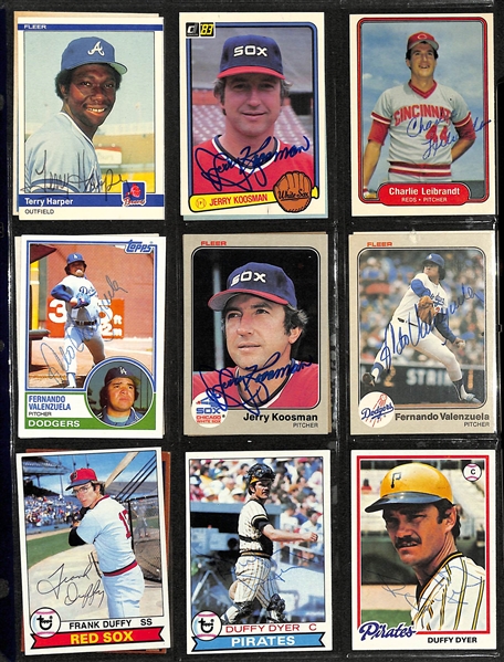 Lot of over (480+) Signed Baseball Cards Including (3) Tim Raines, Brooks Robinson, (12) Ron Cey, (8) Larry Bowa, and Many More. (JSA Auction Letter)