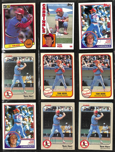 Lot of over (480+) Signed Baseball Cards Including (3) Tim Raines, Brooks Robinson, (12) Ron Cey, (8) Larry Bowa, and Many More. (JSA Auction Letter)