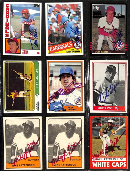 Lot of over (480+) Signed Baseball Cards Including (3) Tim Raines, Brooks Robinson, (12) Ron Cey, (8) Larry Bowa, and Many More. (JSA Auction Letter)