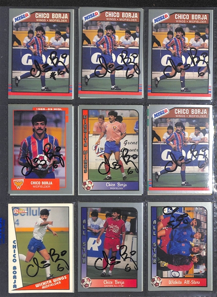 Lot of (290) Signed Olympic, Boxing, and Soccer Cards Including George Forman, Floyd Patterson, Dick Button , Chico Borja, and many more. (JSA Auction Letter)