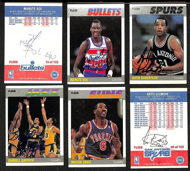 Lot of (75+) Signed 1987-88 Fleer Basketball Cards inc. Isiah Thomas, Joe Dumars, Alex English, + (JSA Auction Letter) 