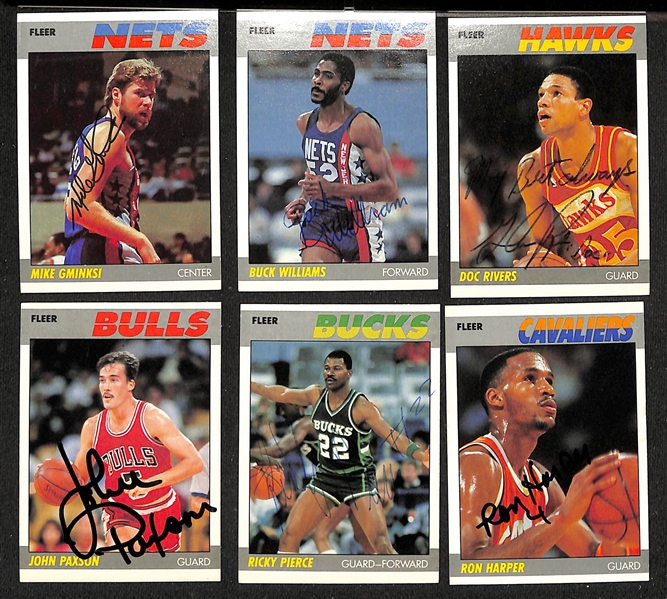 Lot of (75+) Signed 1987-88 Fleer Basketball Cards inc. Isiah Thomas, Joe Dumars, Alex English, + (JSA Auction Letter) 