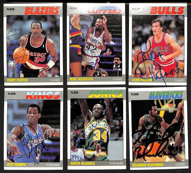 Lot of (75+) Signed 1987-88 Fleer Basketball Cards inc. Isiah Thomas, Joe Dumars, Alex English, + (JSA Auction Letter) 