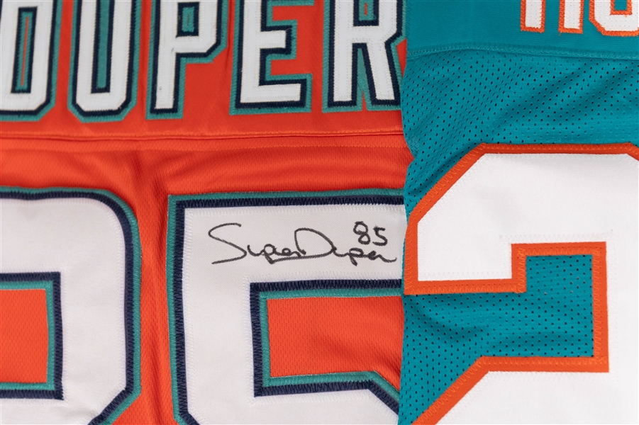 Lot of (3) Autographed Custom Miami Dolphins Football Jerseys inc. Tyreek Hill, Mark Duper & Xavien Howard (JSA & BAS)