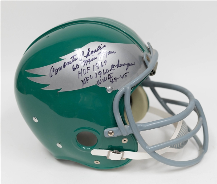 Chuck Bednarik Signed Full-Size Philadelphia Eagles Helmet Signed as Concrete Charlie w. Multiple Inscriptions + (JSA Auction Letter)