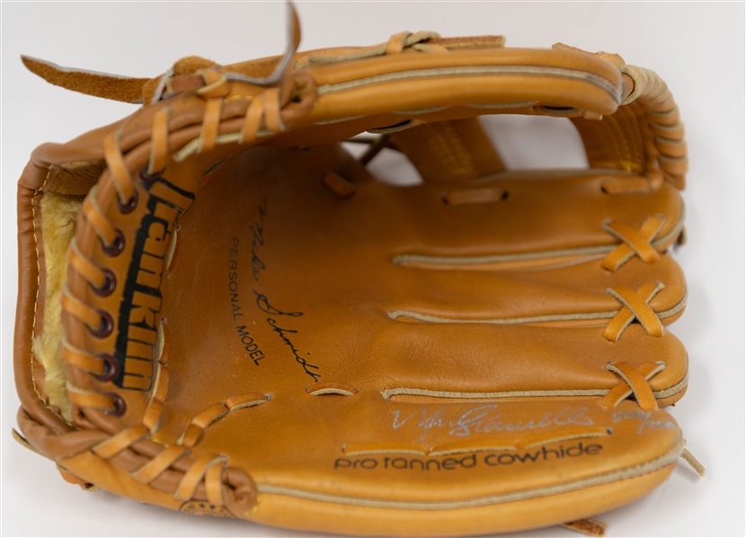 Mike Schmidt Signed Personal Model Mike Schmidt Franklin Baseball Glove + (JSA Auction Letter)