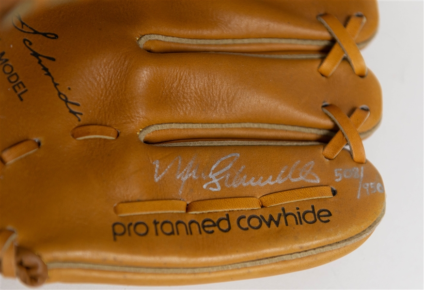 Mike Schmidt Signed Personal Model Mike Schmidt Franklin Baseball Glove + (JSA Auction Letter)