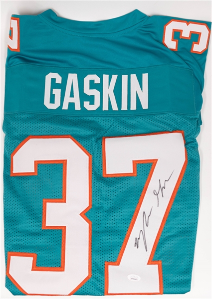 Lot of (4) Autographed Custom Miami Dolphins Football Jerseys inc. Devante Parker, Jay Ajayi, Chase Edmonds & Myles Gaskin (JSA Witnessed)