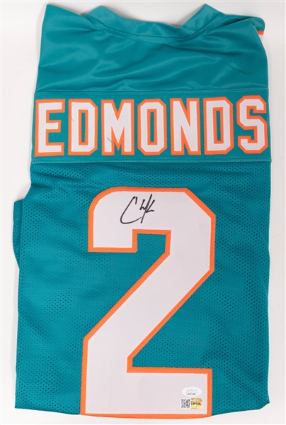 Lot of (4) Autographed Custom Miami Dolphins Football Jerseys inc. Devante Parker, Jay Ajayi, Chase Edmonds & Myles Gaskin (JSA Witnessed)