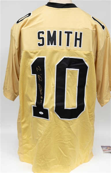 Lot of (4) Autographed Custom New Orleans Saints Football Jerseys inc. Jeremy Shockey, Tre'Quan Smith, Emmanuel Sanders & Isaiah Foskey (JSA & BAS Certs)) 