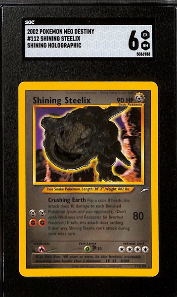 (3) Shining Holo Pokemon Cards w. (2) SGC 6 and (1) SGC 5 inc. 2002 Neo Destiny #111 Shining Raichu Holo SGC 5