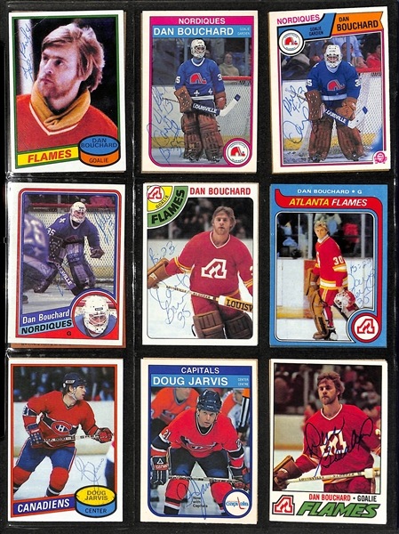 Lot of (300+) Signed Hockey Cards inc. Bob Gainey, Ron Duguay, Dave Keon, Denis Savard, Michel Goulet, Guy Carbanneau, Gerry Cheevers, Ron Francis, + (JSA Auction Letter)