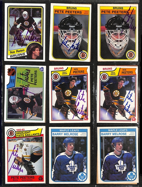 Lot of (300+) Signed Hockey Cards inc. Bob Gainey, Ron Duguay, Dave Keon, Denis Savard, Michel Goulet, Guy Carbanneau, Gerry Cheevers, Ron Francis, + (JSA Auction Letter)