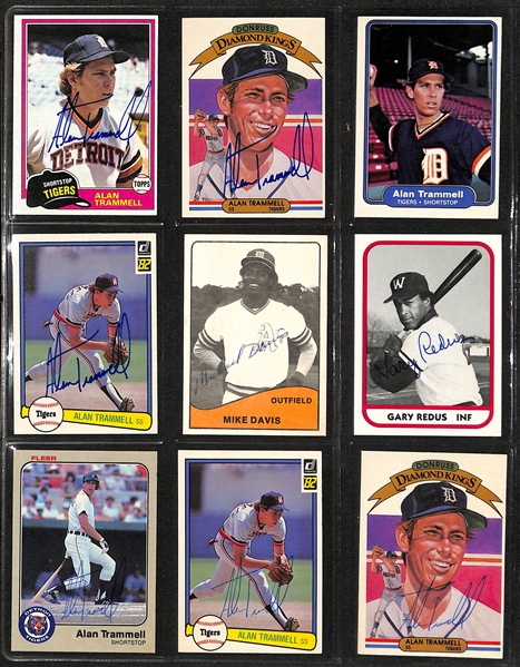 Lot of (325+) Signed Baseball Cards inc. (5) Eddie Murray, (7) Allen Trammell, (2) Dave Parker, (9) Ron Guidry, + (JSA Auction Letter)